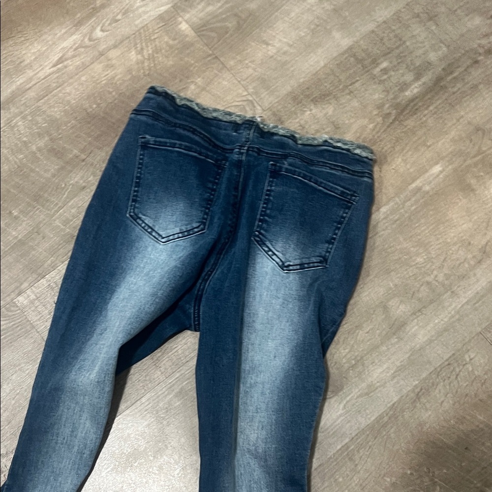 dELiA*s Blue and Pink Flare Jeans - Picture 3 of 3